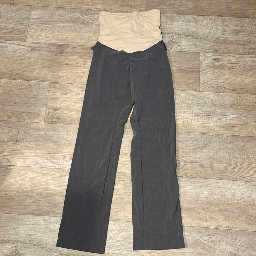 Gray maternity slacks